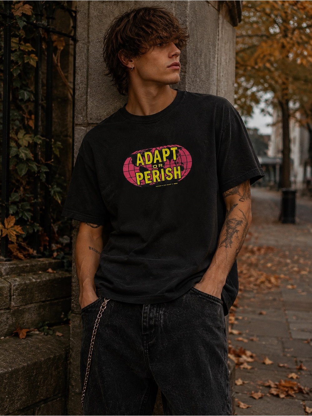 Raised by Wolves “Adapt or Perish” Graphic Tee — Size Large - Picture 1 of 5